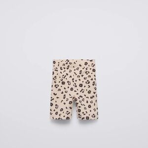 NWT Zara Leopard Print Biker Shorts
